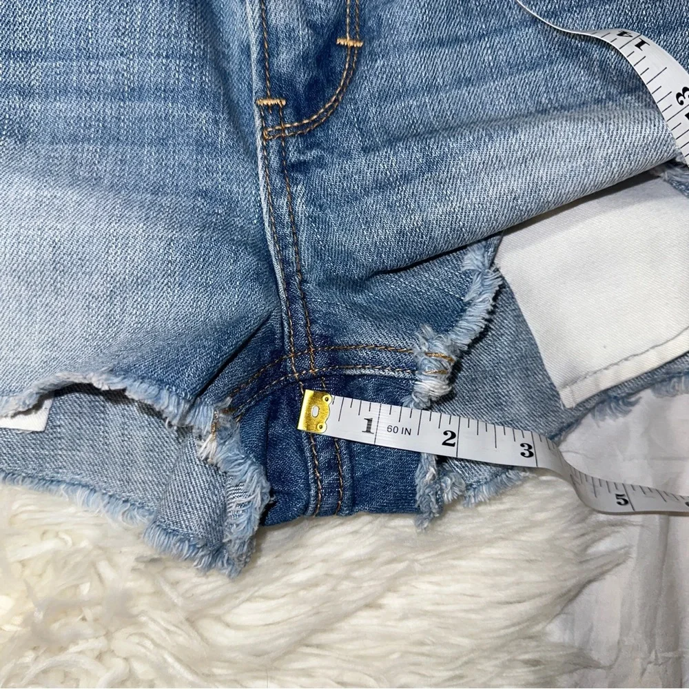 Hollister | Y2K Embroidered Waistband Distressed Denim Mini Shorts 0/24